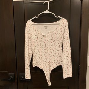 PINK Large floral body suit